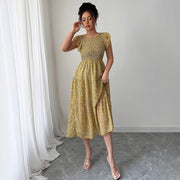 Fashion style floral slim fit dress for women