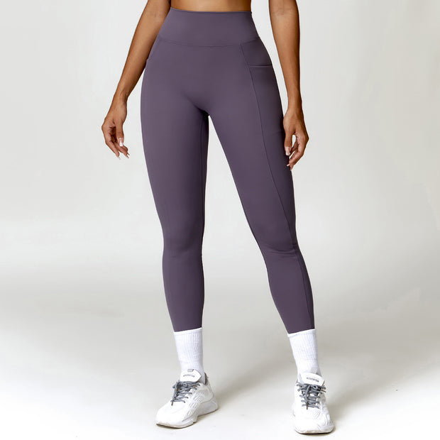 Quick drying tight fitting hip lifting yoga pants high waisted fitness pants for outdoor running exercise