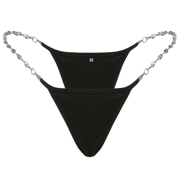 New Product Women's Solid Chain T Pants Sexy Underwear Women's Metal G-string Underpants