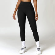 Quick drying tight fitting hip lifting yoga pants high waisted fitness pants for outdoor running exercise