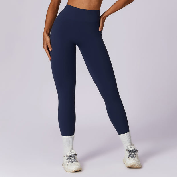 Quick drying tight fitting hip lifting yoga pants high waisted fitness pants for outdoor running exercise